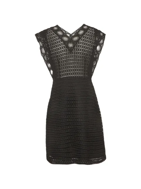 SANDRO crochet lace mini dress Black 1306636
