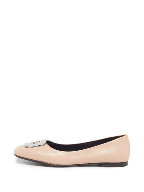 Tory Burch Georgia logo-plaque ballet flats Neutrals 1300718