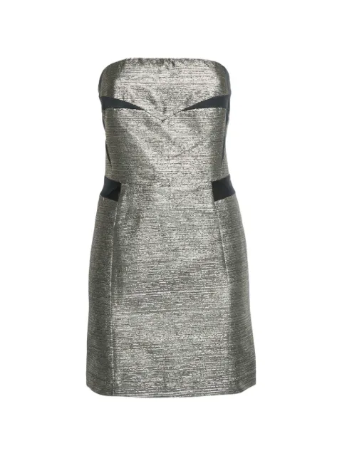 See by Chloé strapless metallic-satin mini dress Gold 1318617