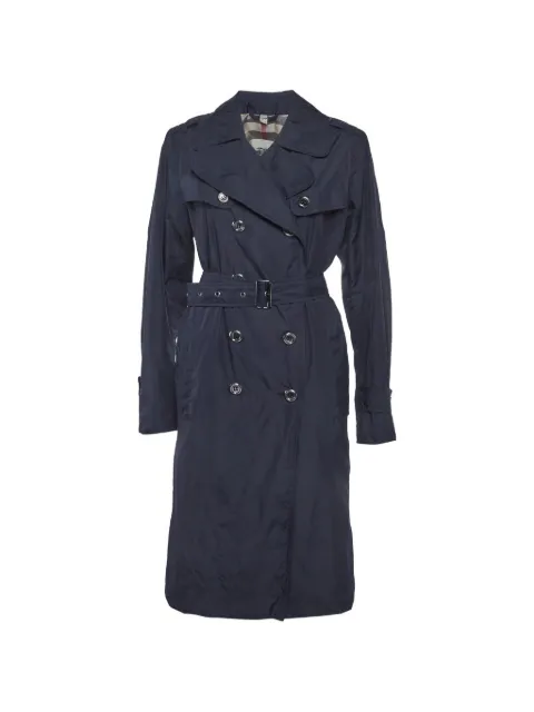 Burberry Pre-Owned double-breasted belted coat Blue 1308727