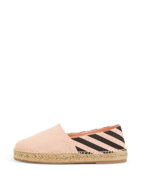 Off-White Pre-Owned striped canvas espadrilles Pink 1329578