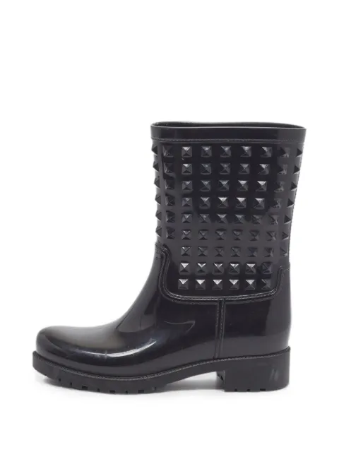 Valentino Garavani Pre-Owned Rockstud rain boots Black 1335835
