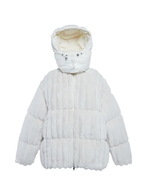 Moncler Pedrix faux-fur down jacket White 1259932