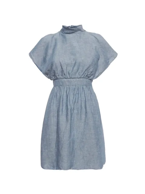 Missoni Pre-Owned ruffle-detail chambray midi dress Blue 1281498