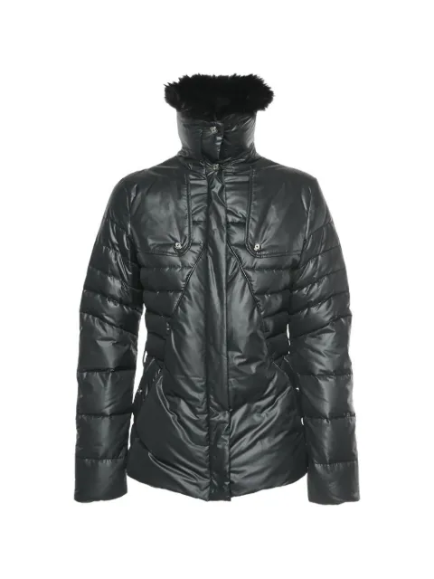 Versace Pre-Owned fur-trim puffer jacket Black 1318948