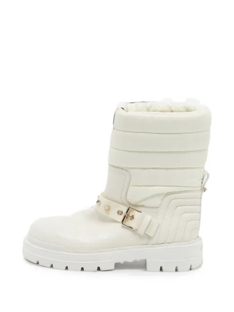 Valentino Garavani Pre-Owned Rockstud biker boots Neutrals 1346924