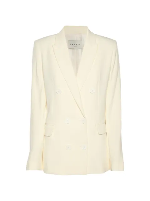 SANDRO double-breasted stretch blazer Neutrals 1328323