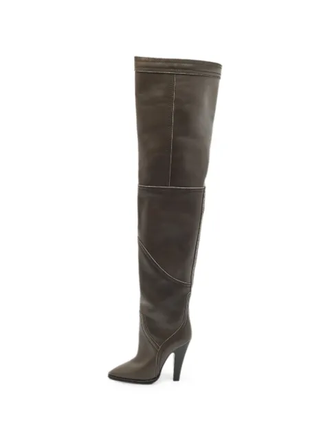 Saint Laurent Pre-Owned Kensington over-the-knee boots Green 1341916