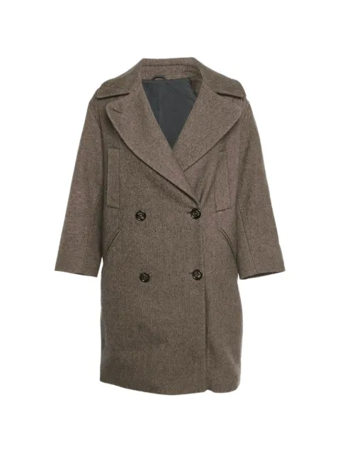 Brunello Cucinelli Vintage double-breasted coat Brown 1324189