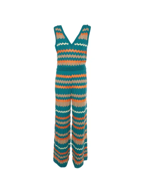 Missoni Pre-Owned crochet-knit wide-leg jumpsuit Blue 1335834