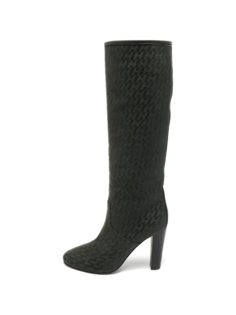 Hermès Pre-Owned H Logo knee-length boots Black 1303933
