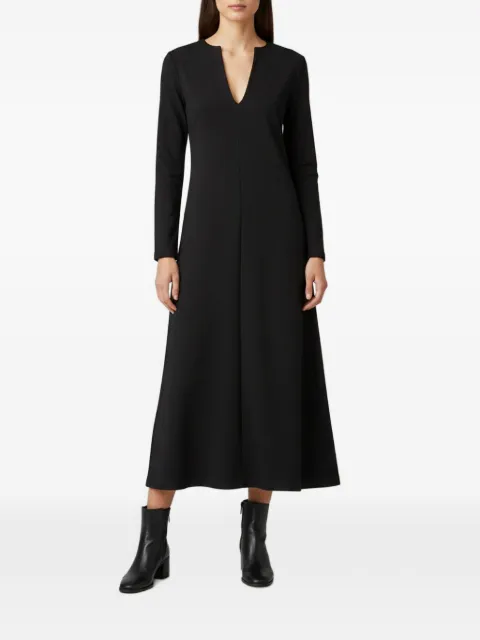 TOTEME Amaya midi V-neck midi dress Black 1357274