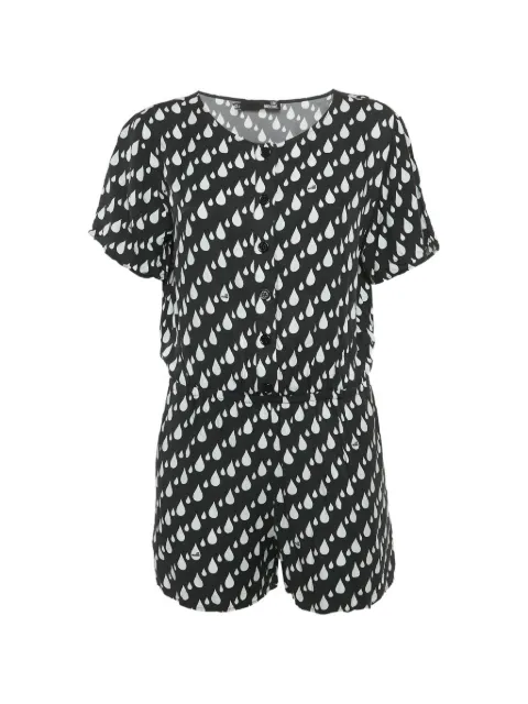Love Moschino drop-print short-sleeve playsuit Black 1275117