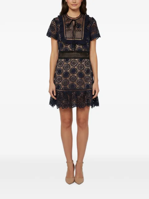Self-Portrait Louisa guipure lace mini dress Blue 1340648
