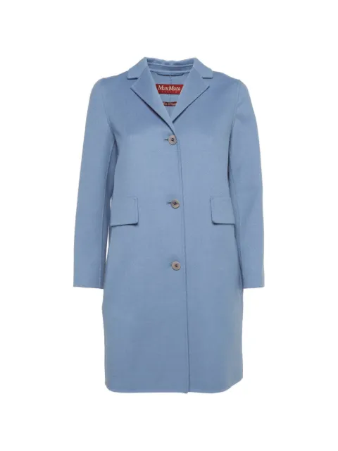 Max Mara felt button-front coat Blue 1305335