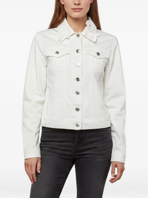 Red Valentino Vintage floral-appliqué denim jacket White 1360577