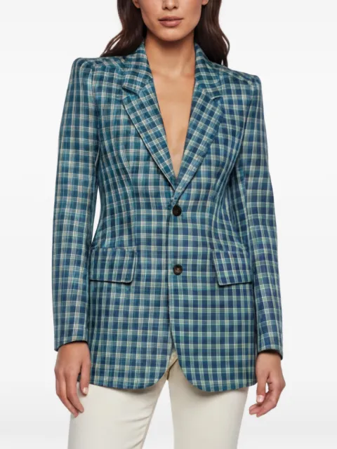 Balenciaga Pre-Owned Hourglass check blazer Blue 1361237