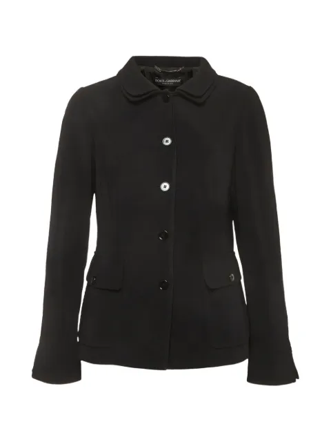 Dolce & Gabbana Pre-Owned pocket-details button-down long-sleeve jacket Black 1317928