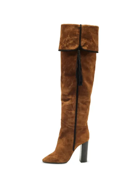 Saint Laurent Pre-Owned Meurice fringe-detail boots Brown 1305805