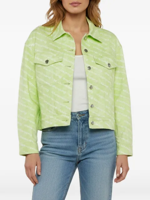 Alexander Wang button-down monogram denim jacket Green 1357288