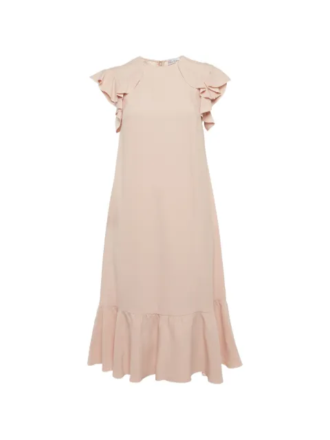 Red Valentino Vintage ruffle-detail mini dress Neutrals 1289308