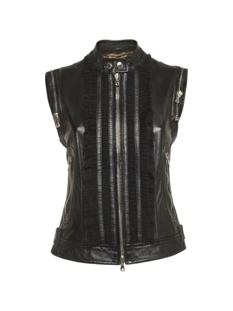 Dolce & Gabbana Pre-Owned ruffled sleeveless jacket Black 1308468