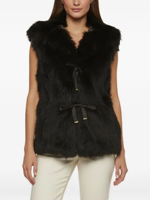 Louis Vuitton Pre-Owned reversible hooded lamb-fur gilet Black 1346430