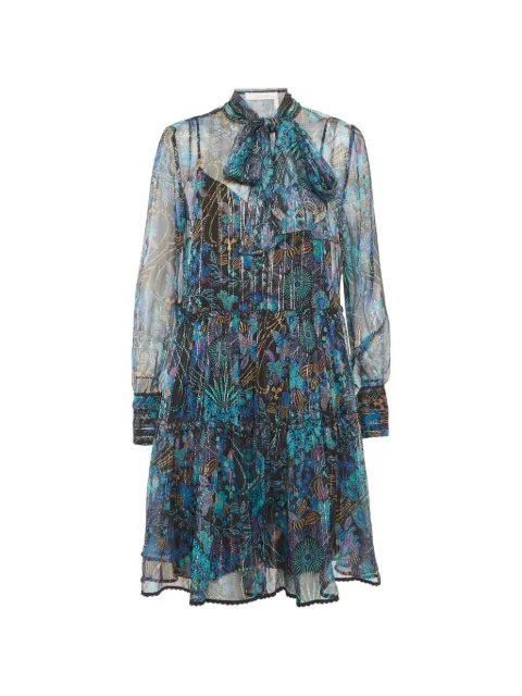 See by Chloé floral-print tiered dress Black 1305809