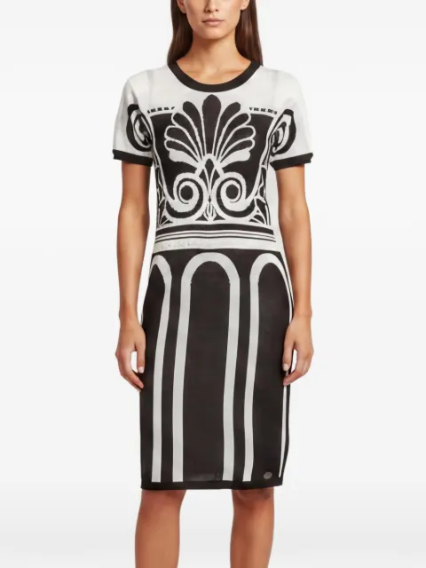 Versace Jeans Couture short-sleeve knitted midi dress Black 1360285