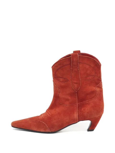 KHAITE Pre-Owned The Marfa suede boots Orange 1305849