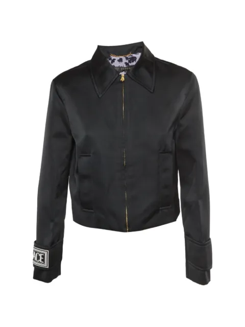 Versace Pre-Owned cropped zip-up jacket Black 1330899