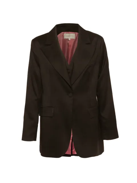 424 gabardine vest blazer set Brown 1302759