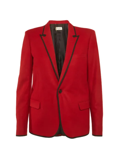 Saint Laurent Pre-Owned single-breasted notched-lapel blazer Red 1291990