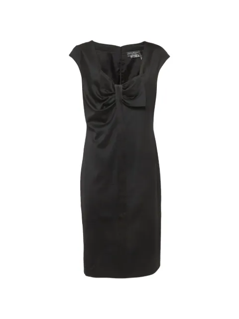 Ferragamo Pre-Owned bow-detail midi dress Black 1306942