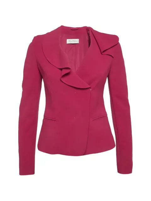 Max Mara frilled-details blazer Pink 1307005