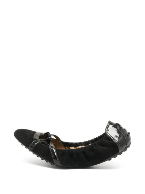 Tod's Vintage suede ballet flats Black 1344663
