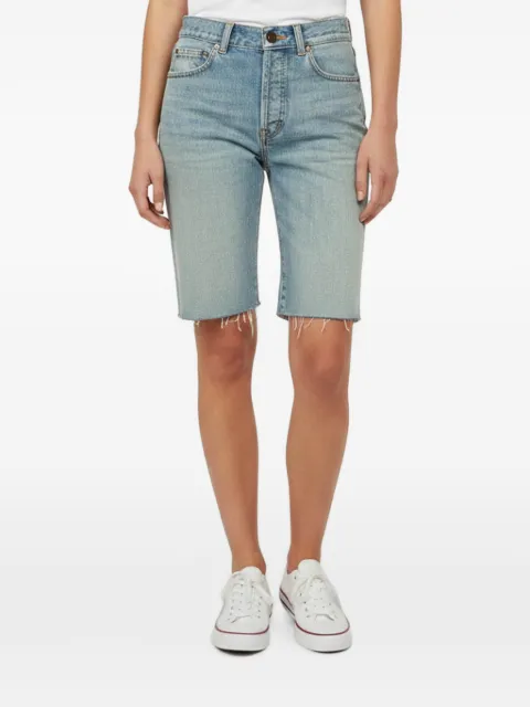 Saint Laurent Pre-Owned raw-edge denim shorts Blue 1361490