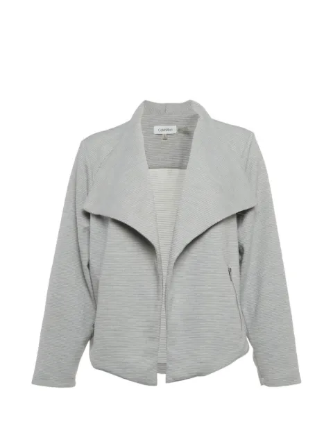 Calvin Klein ribbed open-front jacket Grey 1280230