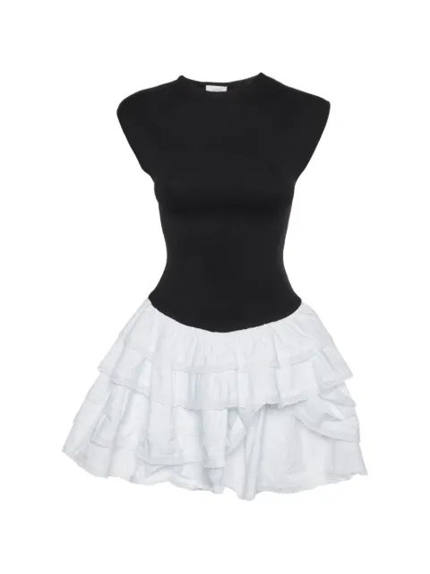Araminta James Australia ruffle lace-trimmed mini dress Black 1328605