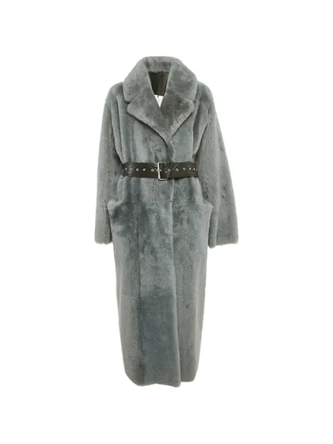 424 belted shearling coat Grey 1268857