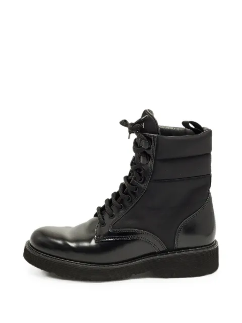 Prada Pre-Owned Monolith lace-up ankle boots Black 1335883
