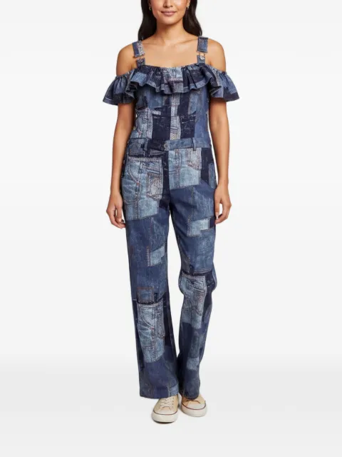 Moschino Pre-Owned Couture ruffle jumpsuit Blue 1360042
