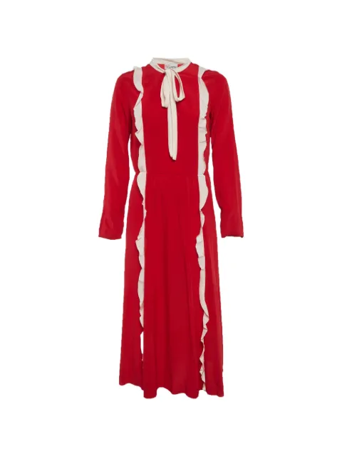 Red Valentino Vintage ruffle-trim midi dress Red 1311055