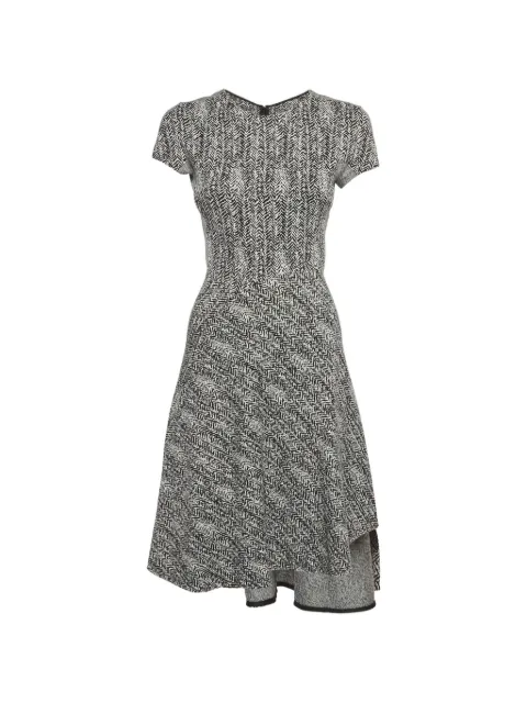 Stella McCartney Pre-Owned herringbone-pattern mini dress Black 1307003