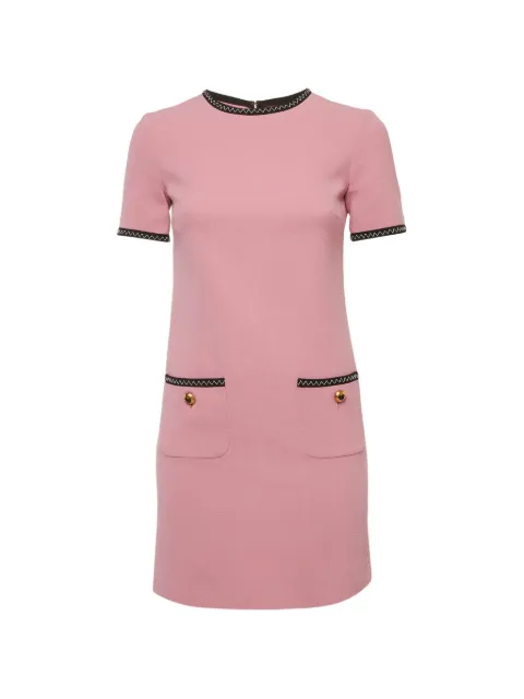 Moschino Pre-Owned contrast-trim mini dress Pink 1332804