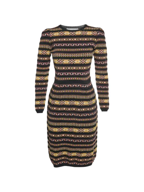 Valentino Garavani Pre-Owned striped midi dress Black 1320729