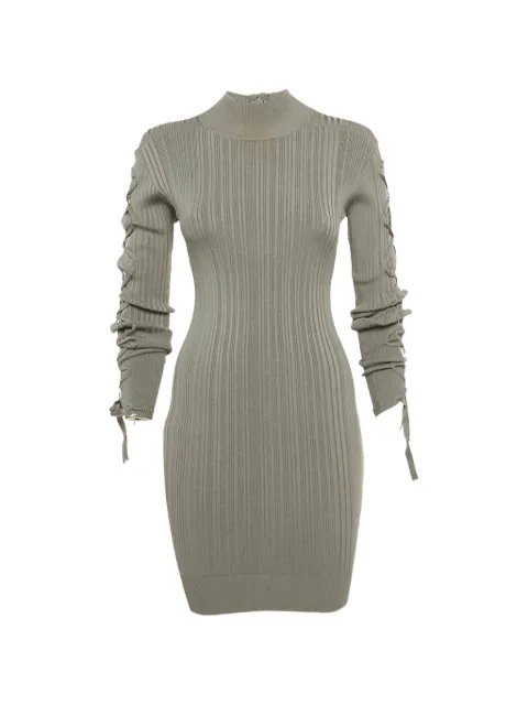 Herve Leger rib-knit mini dress Grey 1252562