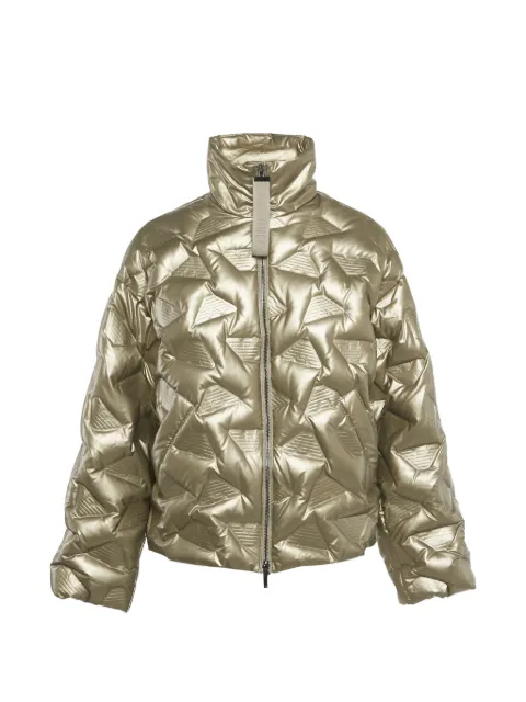 Emporio Armani Pre-Owned monogram quilted jacket Gold 1275459