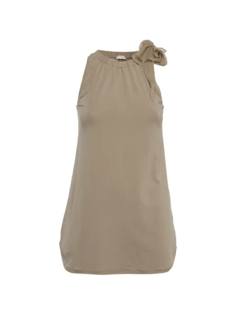 Brunello Cucinelli gathered sleeveless blouse Grey 1340061