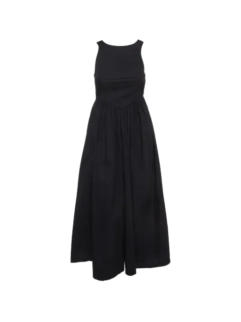 Emporio Armani Pre-Owned sleeveless flared midi dress Blue 1348074